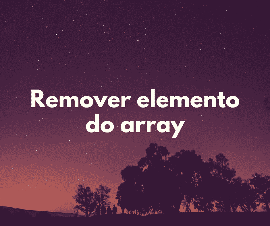 remover elemento do array capa