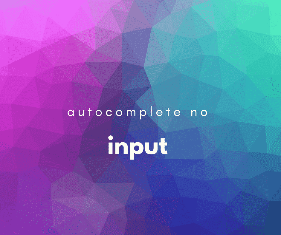 autocomplete no input capa