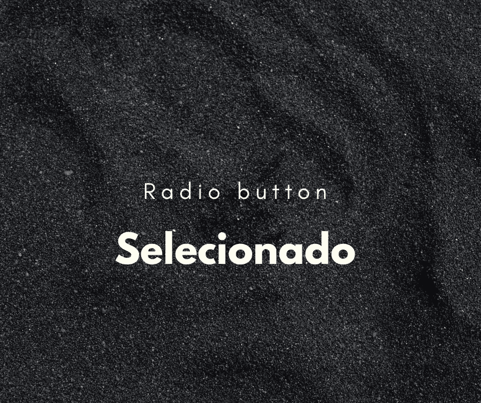 radio button selecionado capa