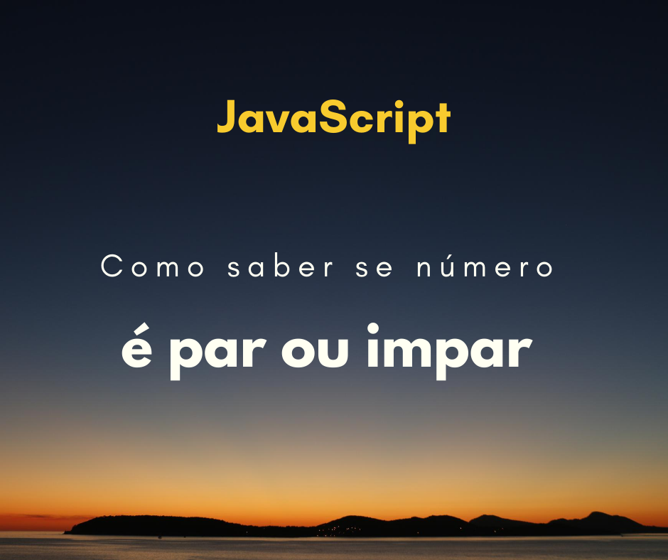 saber se numero é par ou impar em javascript capa