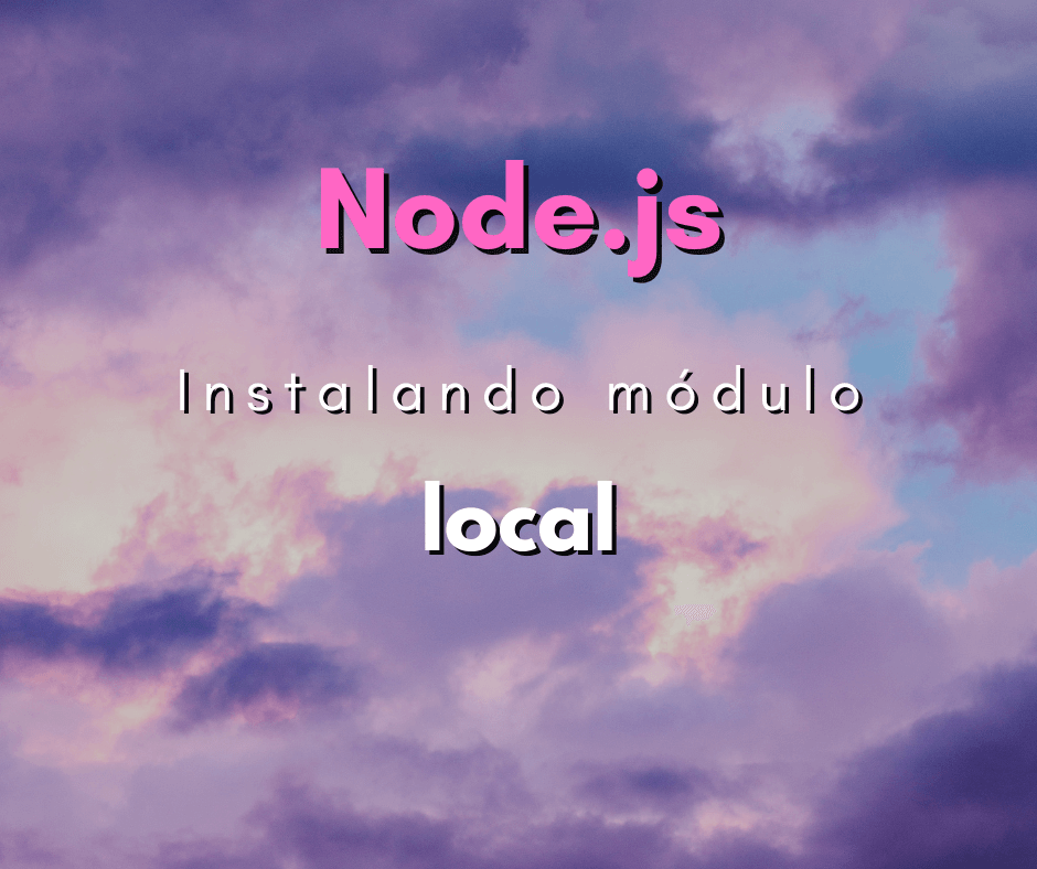 instalar módulo local com npm capa