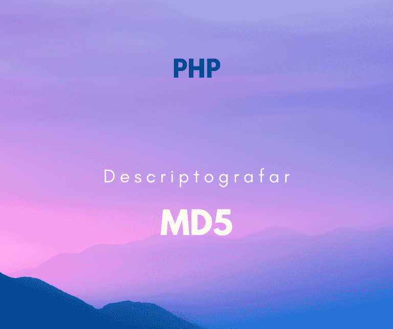 como descriptografar md5 php capa