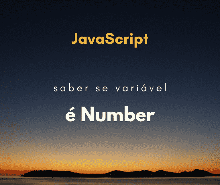 variável é do tipo Número em JavaScript capa