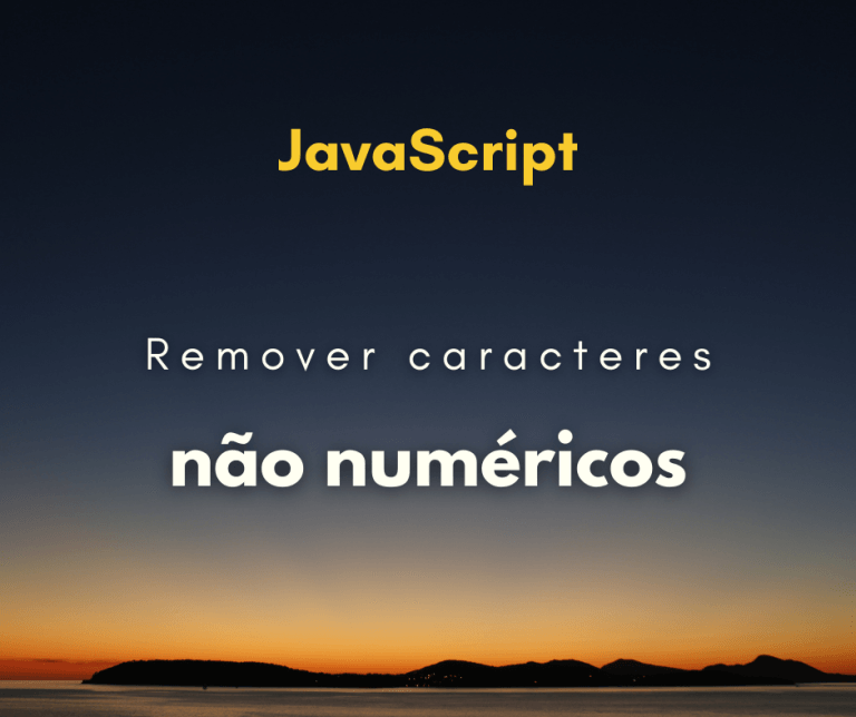 remover caracteres não numericos com javascript capa