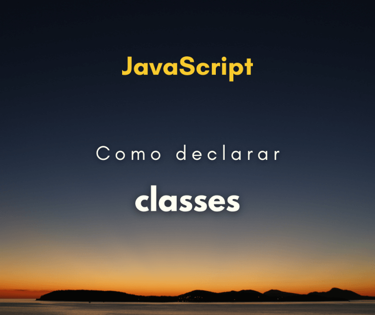 Como declarar classe em JavaScript capa