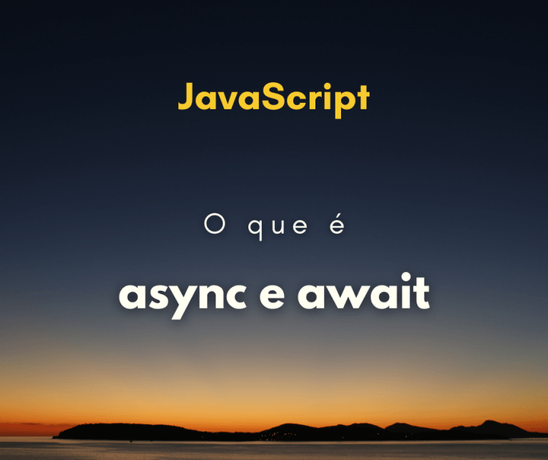 async await em JavaScript capa