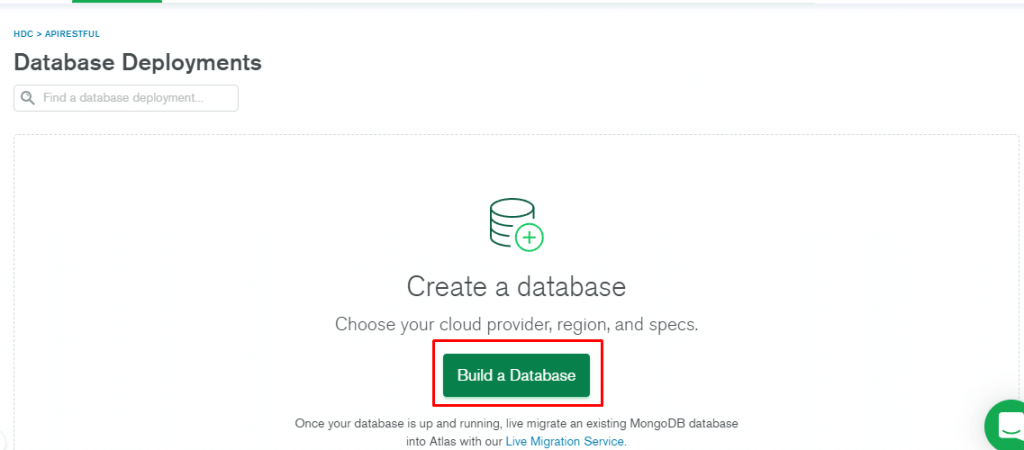 criar banco de dados mongodb atlas