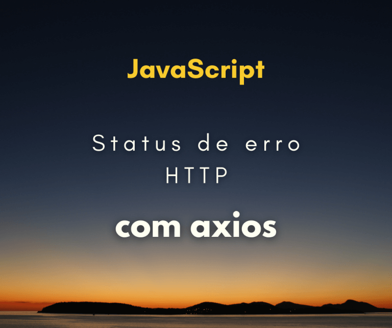 status do erro de uma requisição HTTP com Axios capa