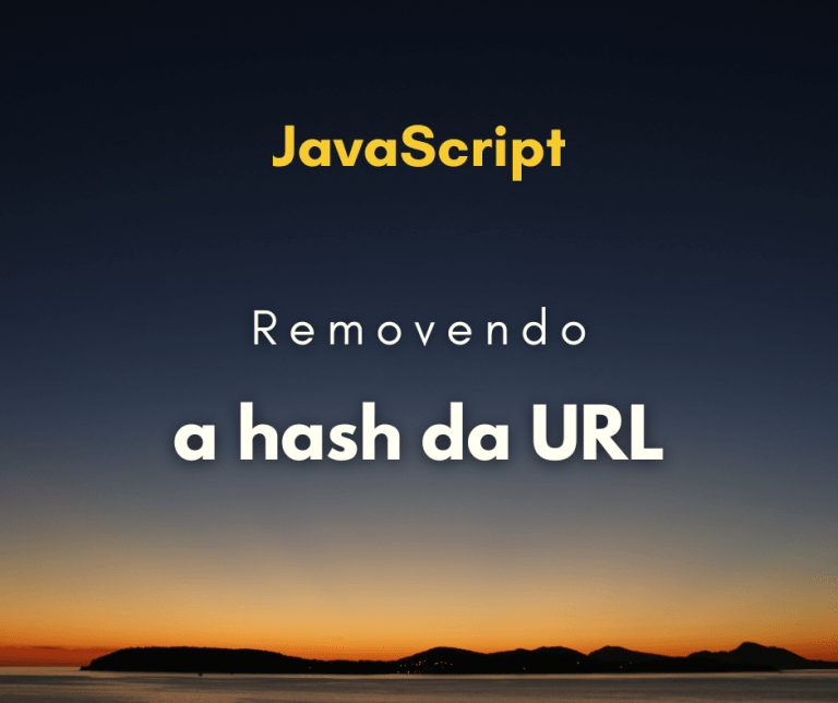 remover a hash de uma URL com JavaScript capa