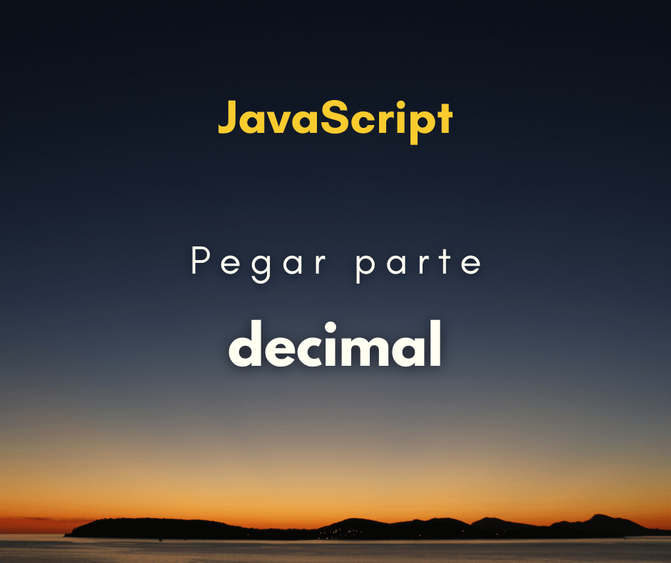 Como pegar a parte decimal de um número