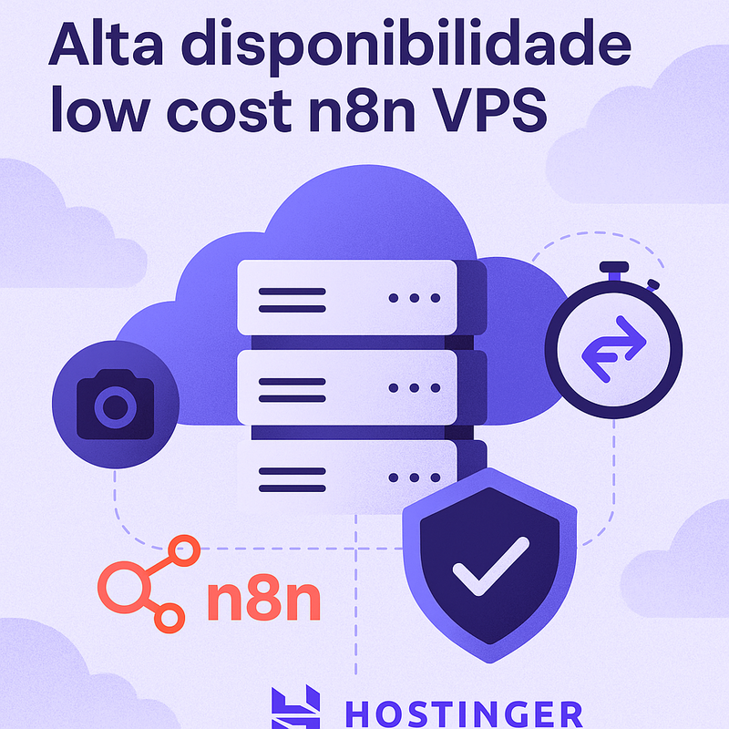 Alta disponibilidade low cost n8n VPS: snapshots e failover rápido com Hostinger