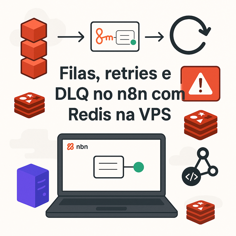 Filas, retries e DLQ no n8n com Redis na VPS: Guia completo para resiliência