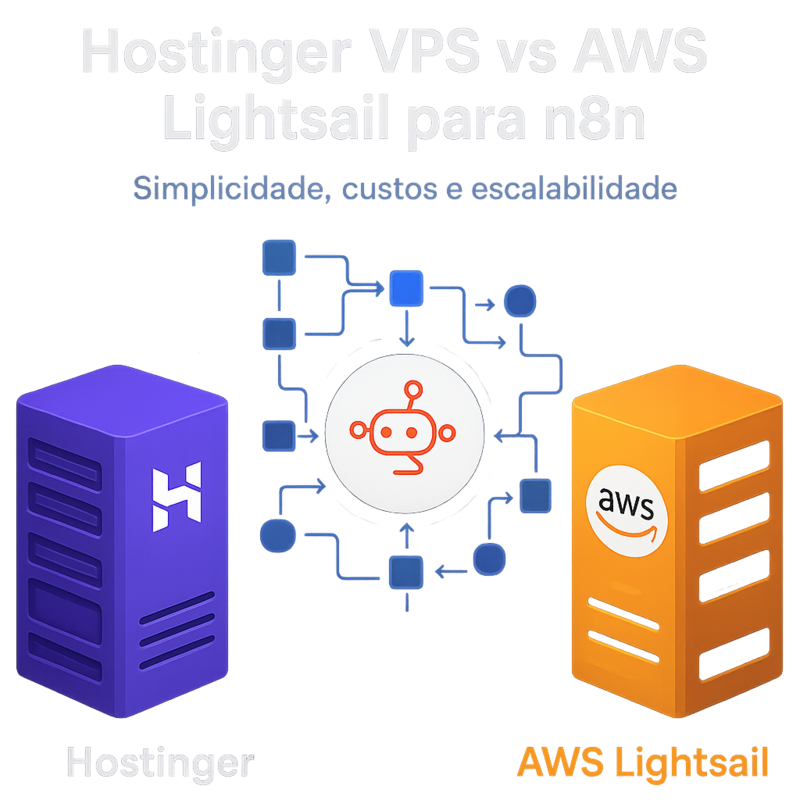 Hostinger VPS vs AWS Lightsail para n8n: simplicidade, custos e escalabilidade