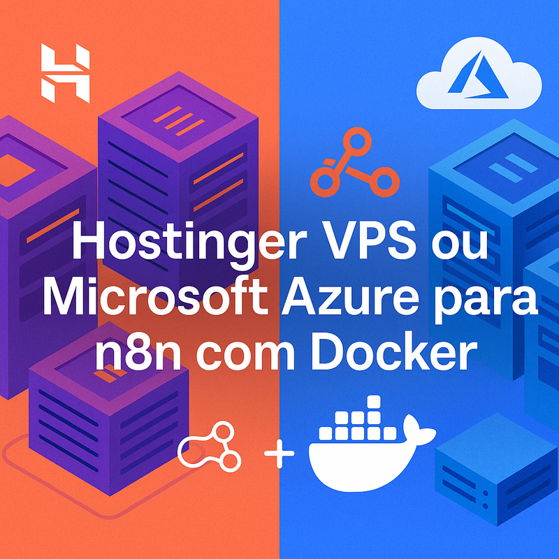 Hostinger VPS ou Microsoft Azure para n8n com Docker: comparação completa de setup, rede e custos