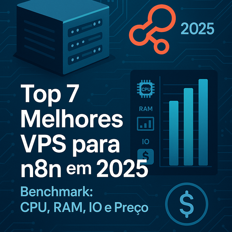 Top 7 Melhores VPS para n8n em 2025: Benchmark de CPU, RAM, IO e Preço