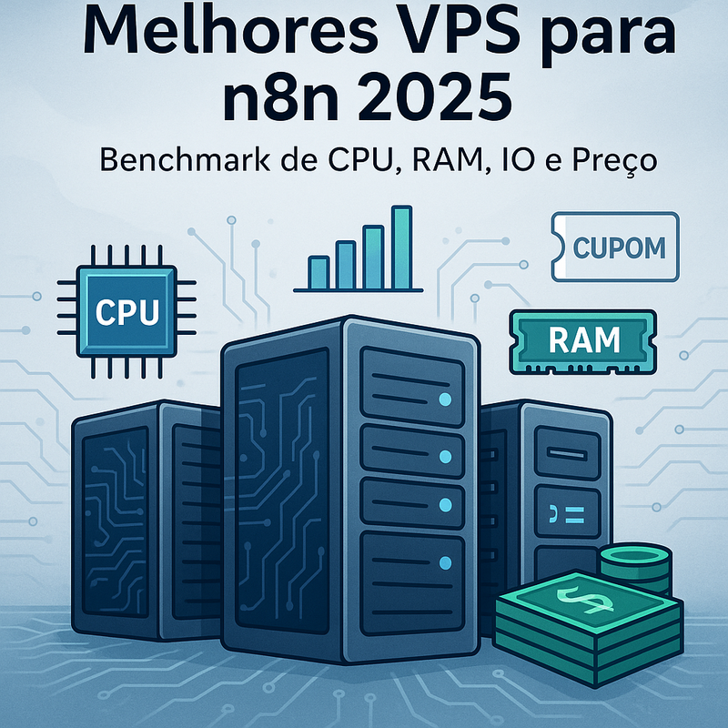 Top 7 Melhores VPS para n8n em 2025: Benchmark de CPU, RAM, IO e Preço