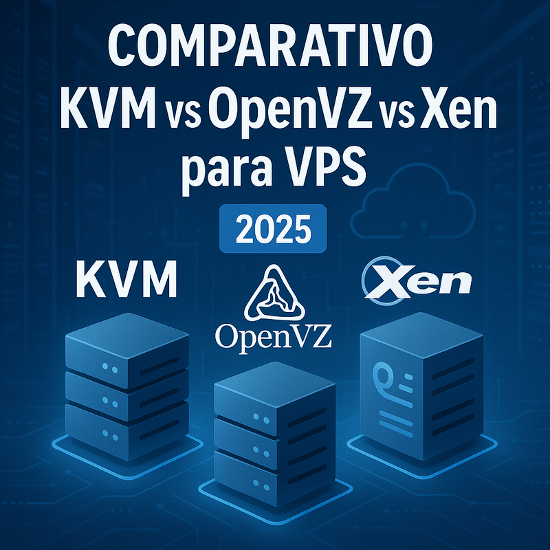 Comparativo KVM vs OpenVZ vs Xen para VPS: qual escolher em 2026?
