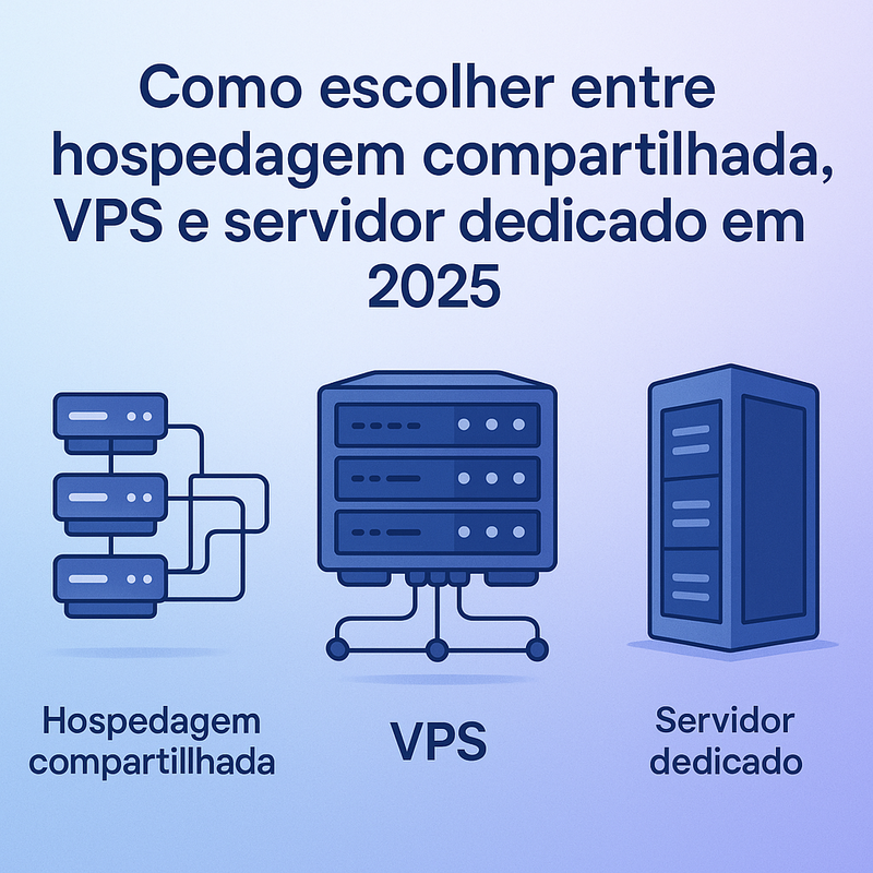 Como escolher entre hospedagem compartilhada, VPS e servidor dedicado em 2026