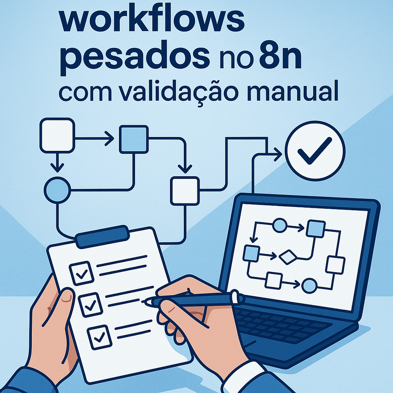 Otimização de workflows pesados no n8n com validação manual
